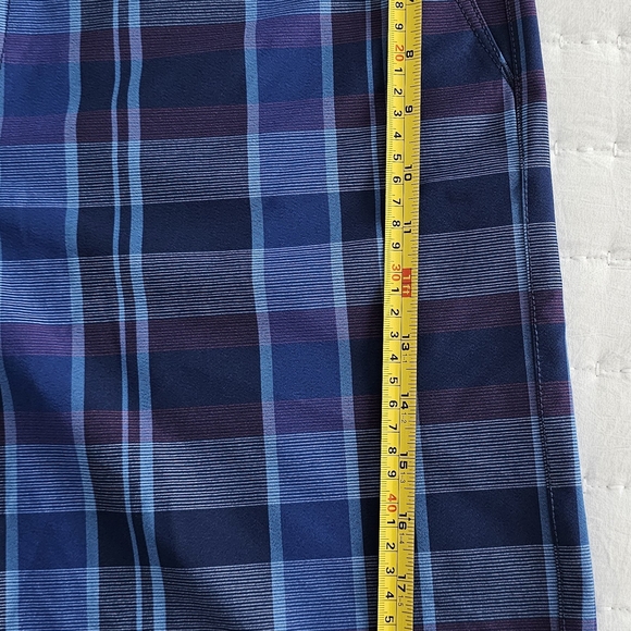 Tommy Bahama Blue Plaid Shorts - Picture 3 of 5